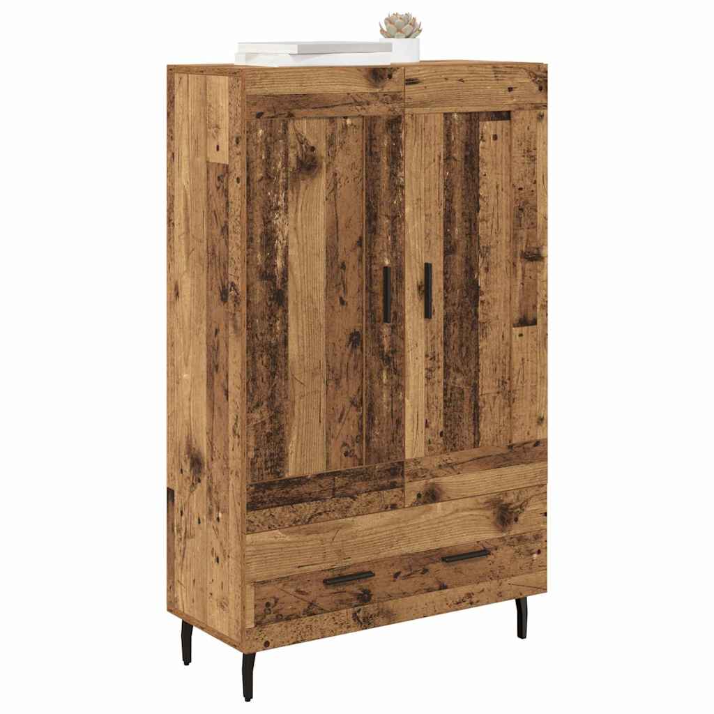 Highboard met lade Oud Hout 69,5 x 31 x 115 cm Bewerkt hout is nu te koop bij PeponiXL, paradijselijk wonen!