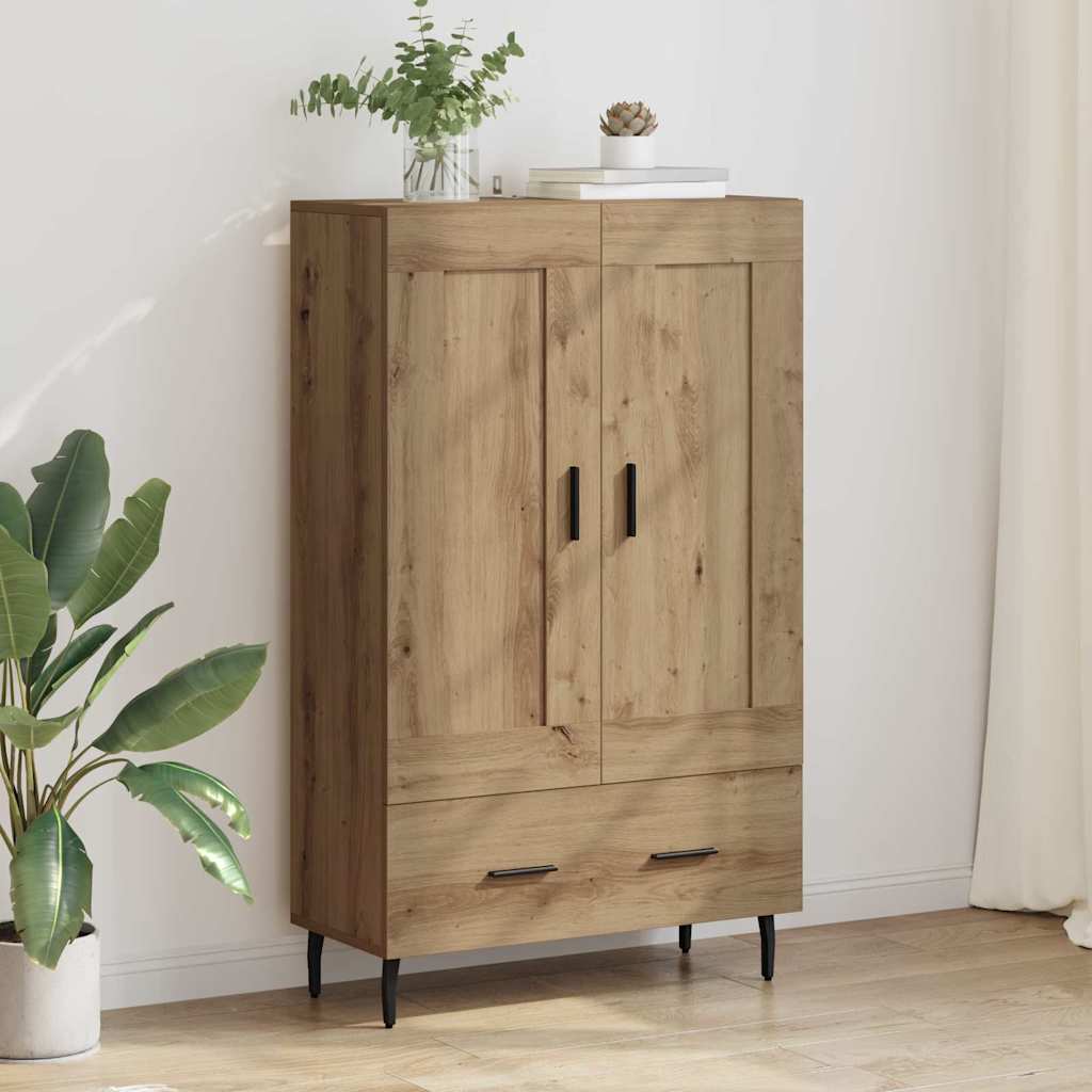 Highboard Artisan Eiken 69,5 x 31 x 115 cm Bewerkt hout is nu te koop bij PeponiXL, paradijselijk wonen!