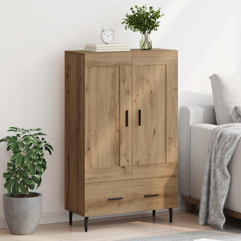 Highboard Artisan Eiken 69,5 x 31 x 115 cm Bewerkt hout is nu te koop bij PeponiXL, paradijselijk wonen!