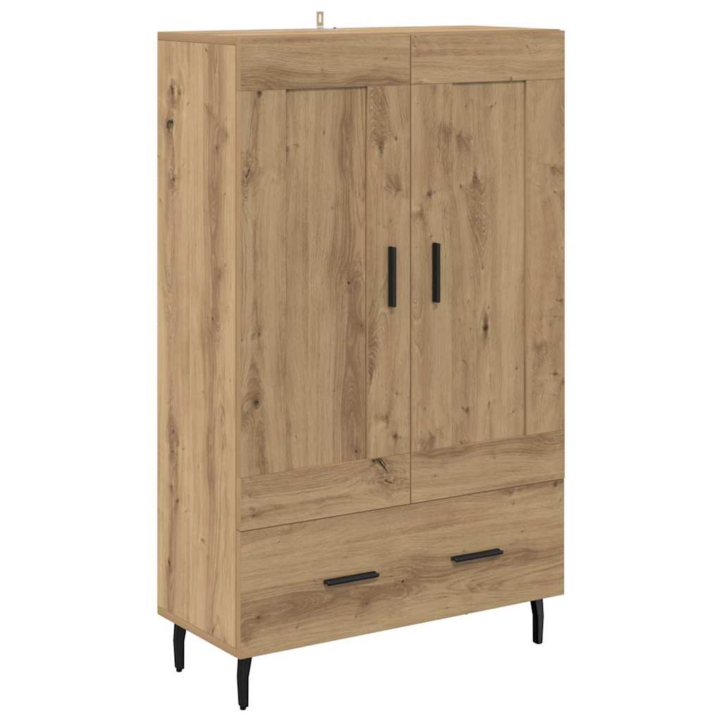 Highboard Artisan Eiken 69,5 x 31 x 115 cm Bewerkt hout is nu te koop bij PeponiXL, paradijselijk wonen!