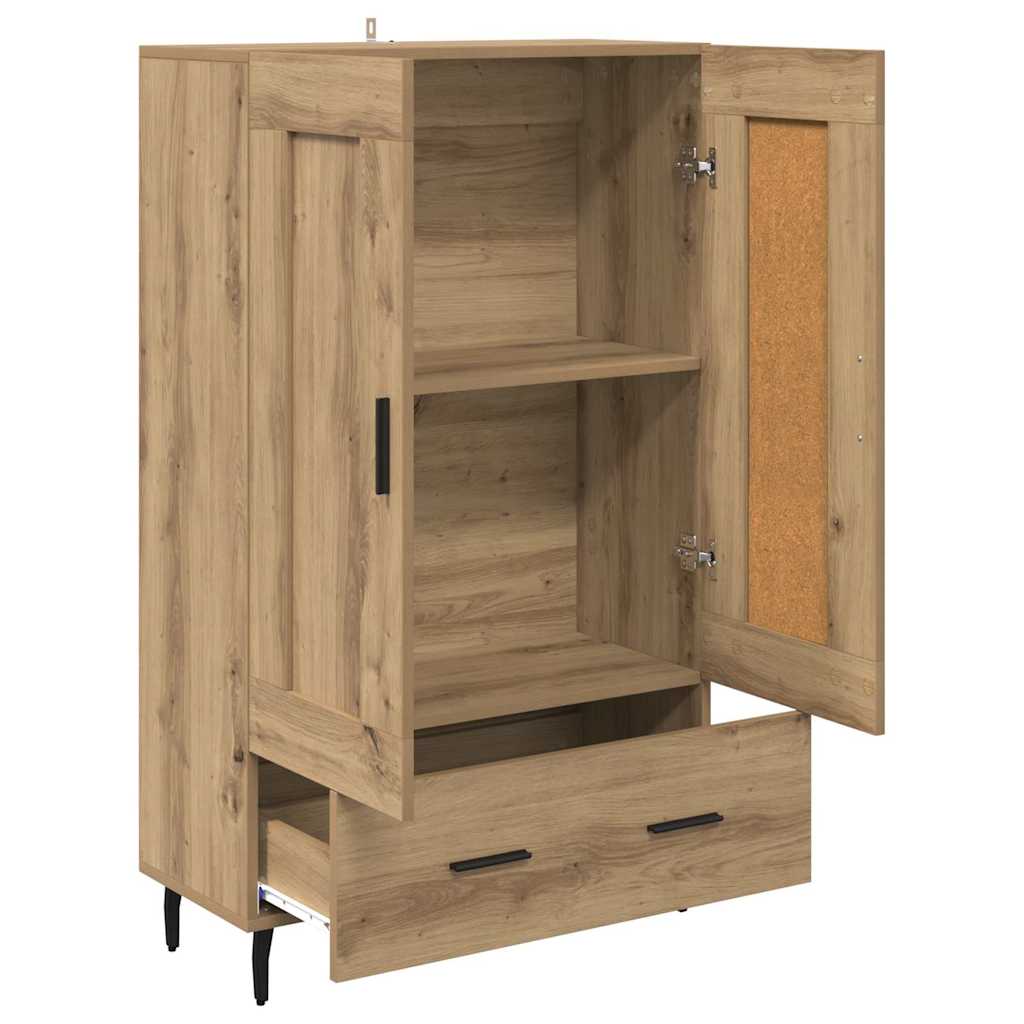 Highboard Artisan Eiken 69,5 x 31 x 115 cm Bewerkt hout is nu te koop bij PeponiXL, paradijselijk wonen!