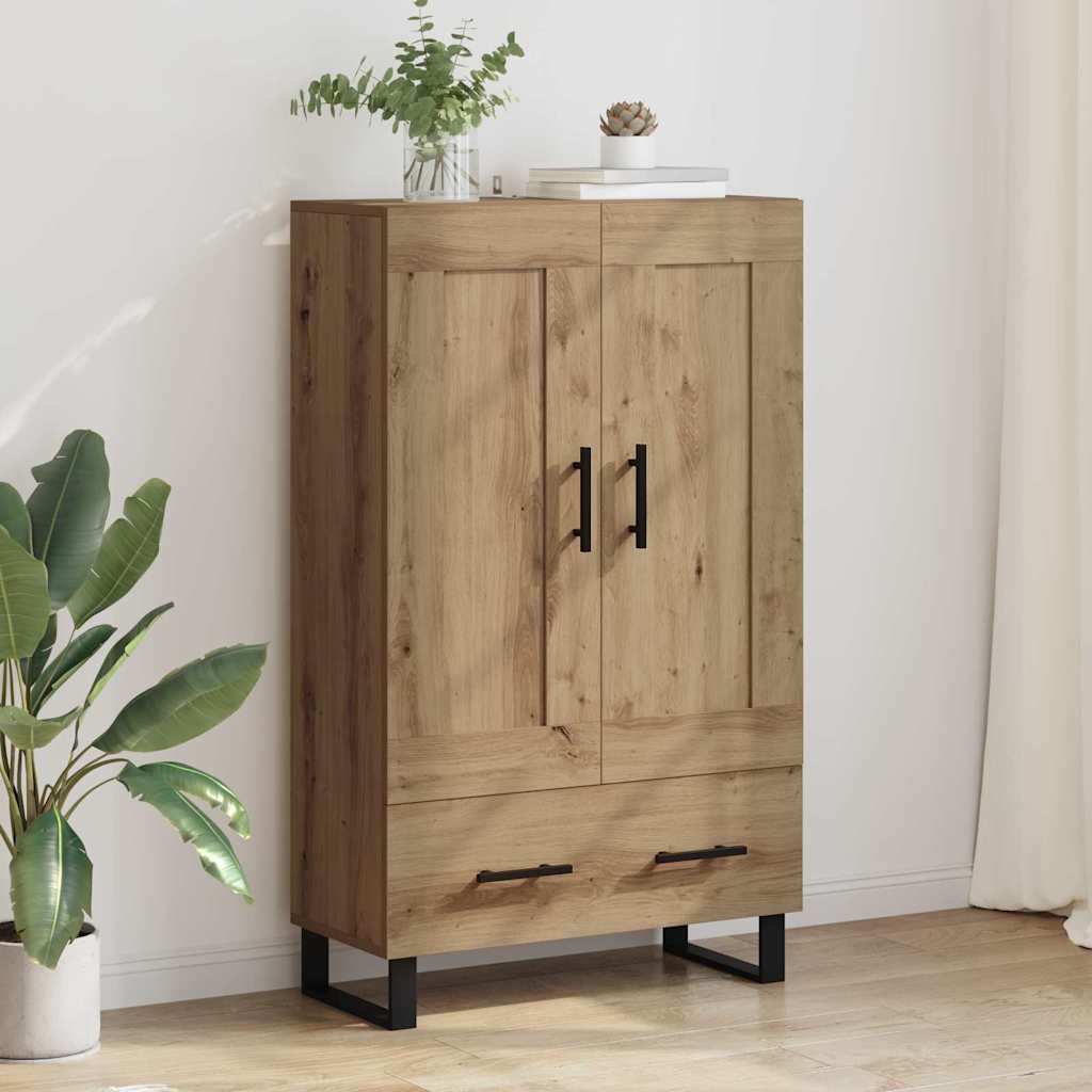 Highboard Artisan Eiken 69,5 x 31 x 115 cm Bewerkt hout is nu te koop bij PeponiXL, paradijselijk wonen!