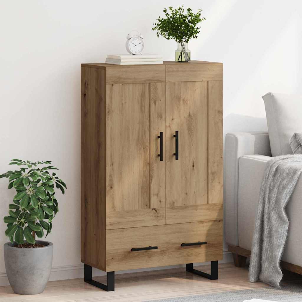 Highboard Artisan Eiken 69,5 x 31 x 115 cm Bewerkt hout is nu te koop bij PeponiXL, paradijselijk wonen!