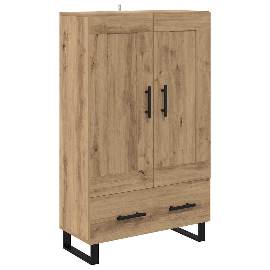 Highboard Artisan Eiken 69,5 x 31 x 115 cm Bewerkt hout is nu te koop bij PeponiXL, paradijselijk wonen!
