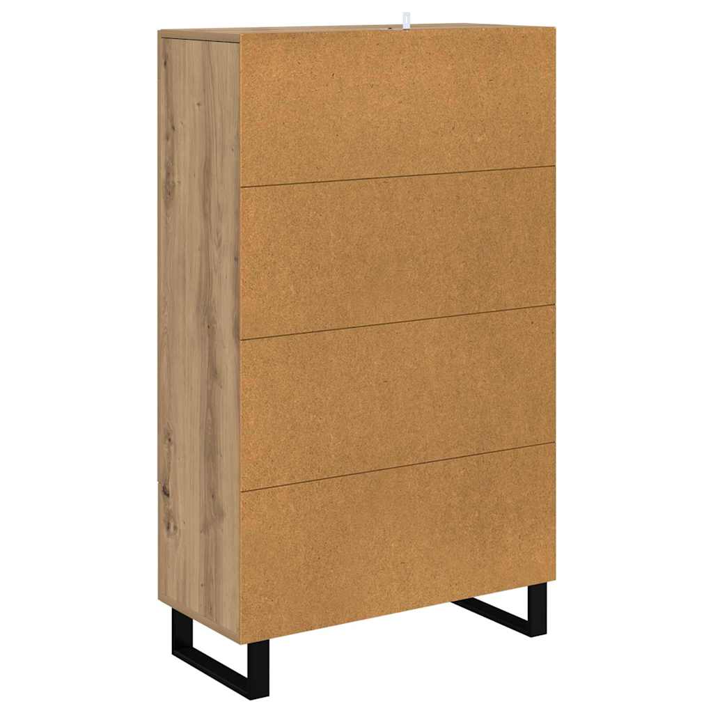 Highboard Artisan Eiken 69,5 x 31 x 115 cm Bewerkt hout is nu te koop bij PeponiXL, paradijselijk wonen!