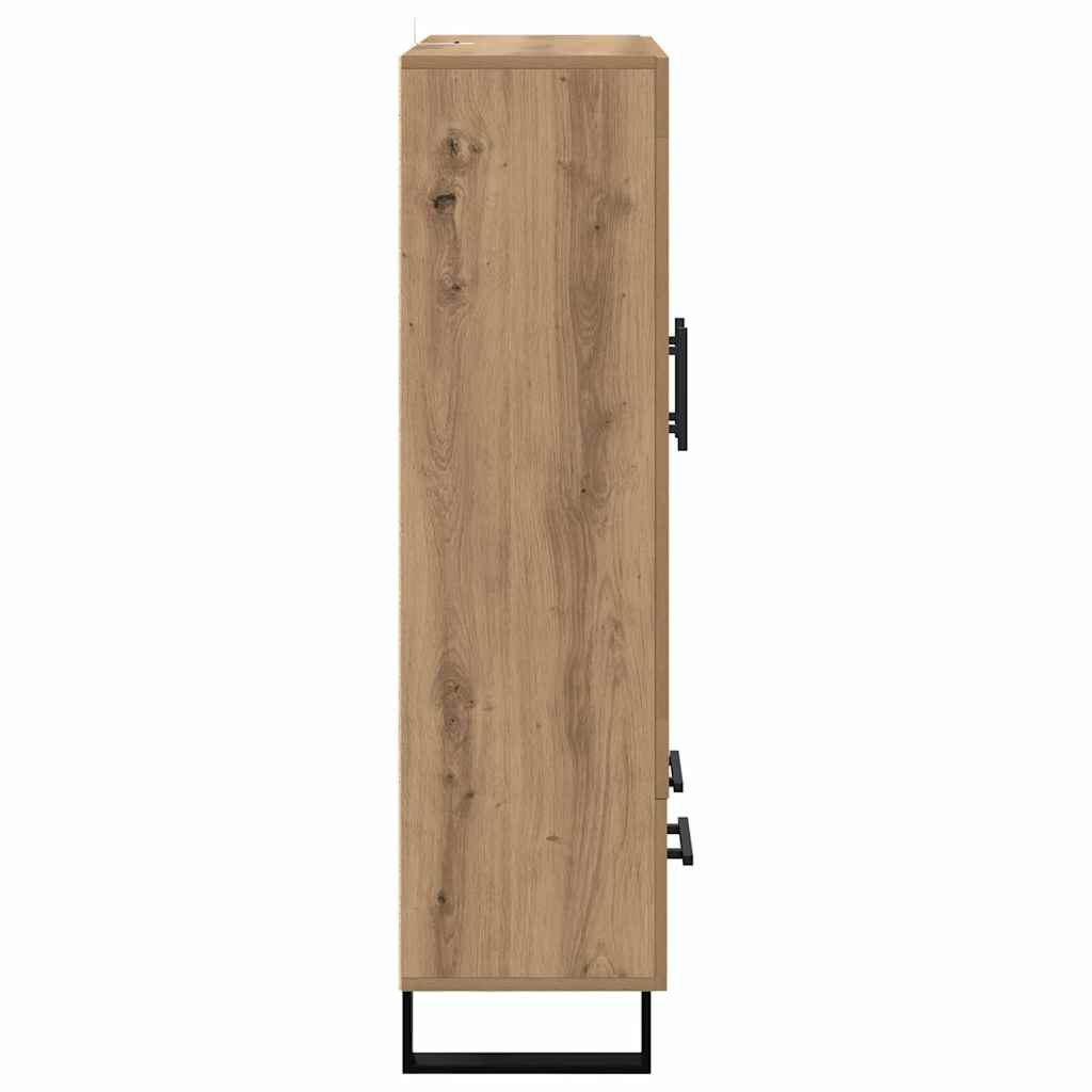 Highboard Artisan Eiken 69,5 x 31 x 115 cm Bewerkt hout is nu te koop bij PeponiXL, paradijselijk wonen!