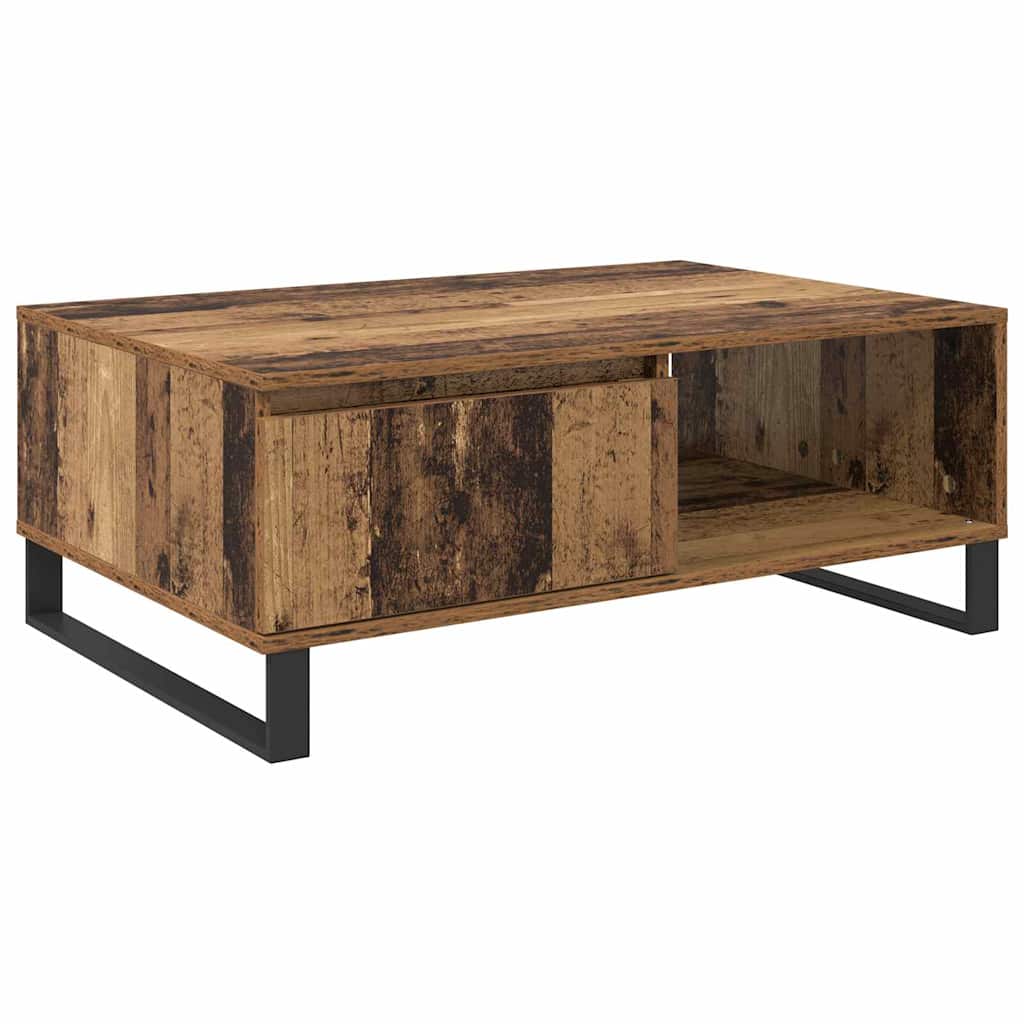Salontafel Oud Hout 90 x 60 x 35 cm Bewerkt hout is nu te koop bij PeponiXL, paradijselijk wonen!
