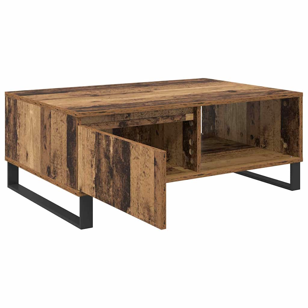 Salontafel Oud Hout 90 x 60 x 35 cm Bewerkt hout is nu te koop bij PeponiXL, paradijselijk wonen!