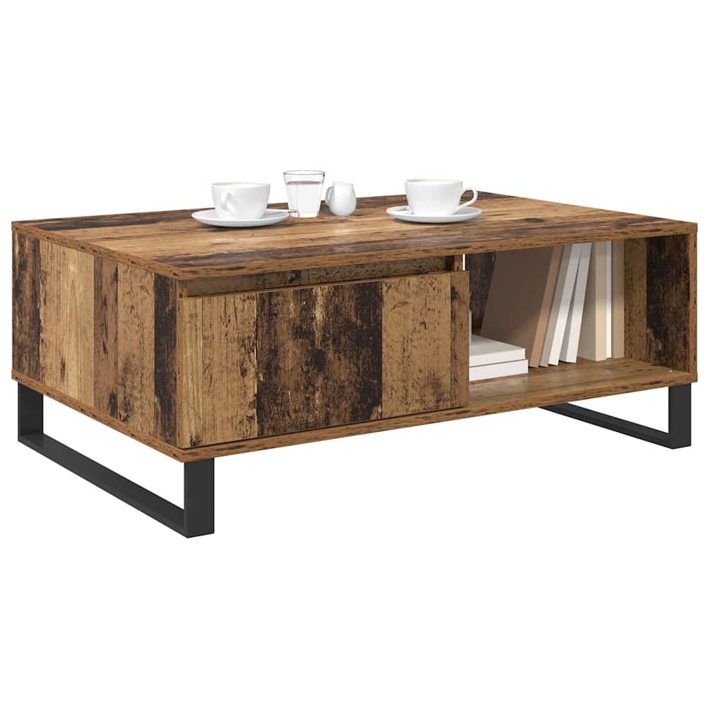 Salontafel Oud Hout 90 x 60 x 35 cm Bewerkt hout is nu te koop bij PeponiXL, paradijselijk wonen!