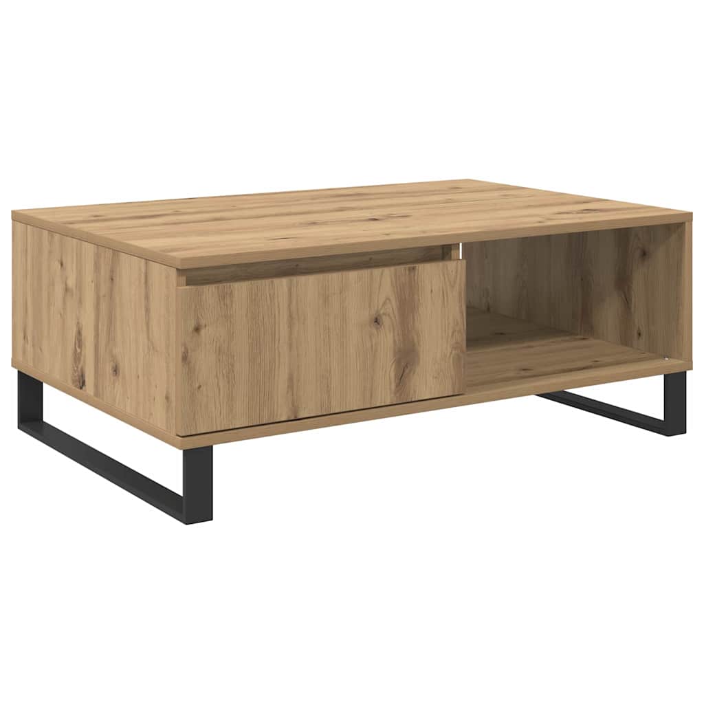Salontafel Artisan Eiken 90 x 60 x 35 cm Bewerkt hout is nu te koop bij PeponiXL, paradijselijk wonen!
