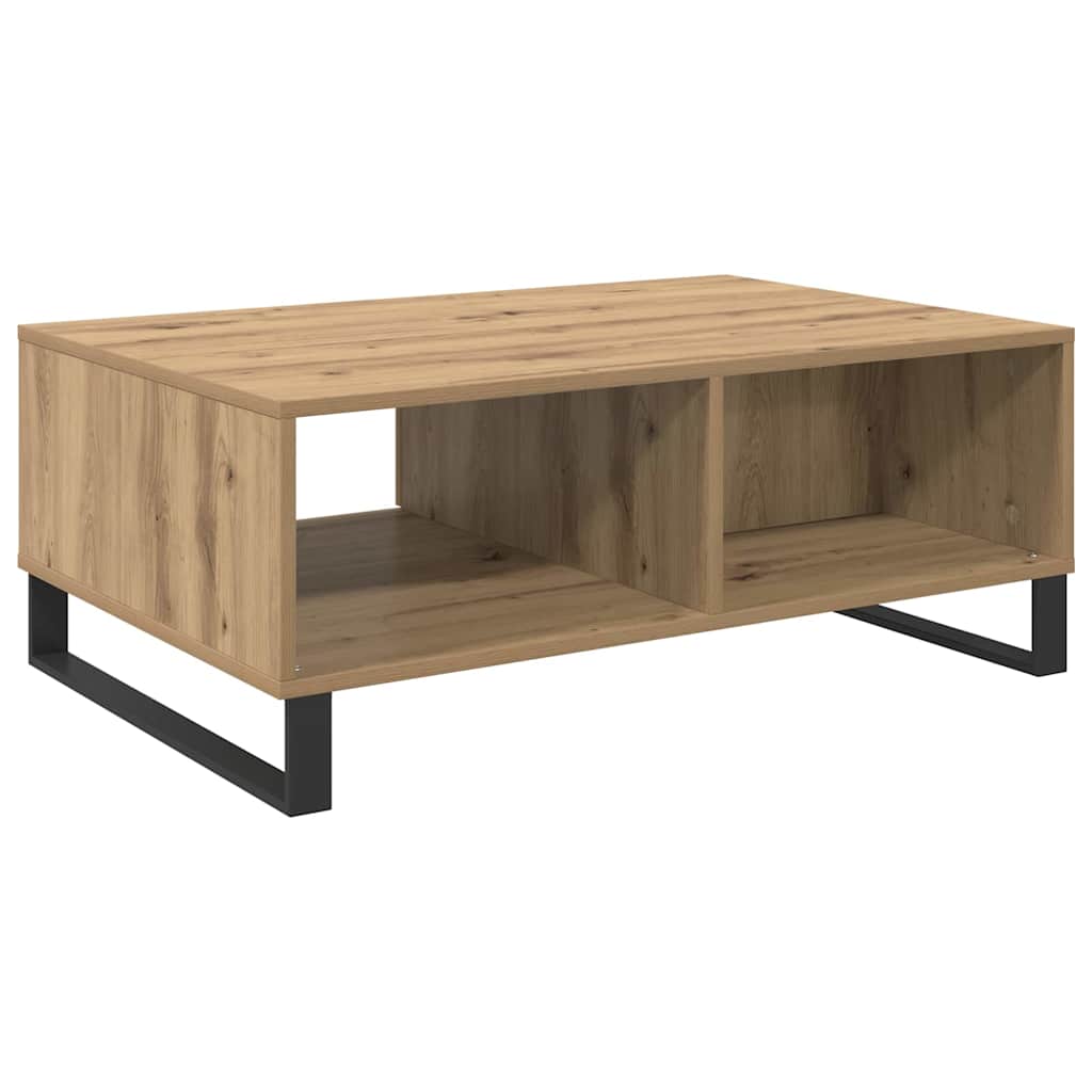 Salontafel Artisan Eiken 90 x 60 x 35 cm Bewerkt hout is nu te koop bij PeponiXL, paradijselijk wonen!