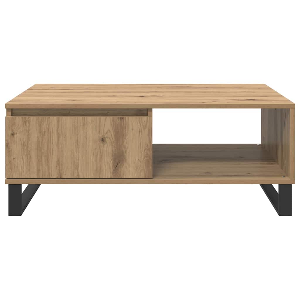 Salontafel Artisan Eiken 90 x 60 x 35 cm Bewerkt hout is nu te koop bij PeponiXL, paradijselijk wonen!