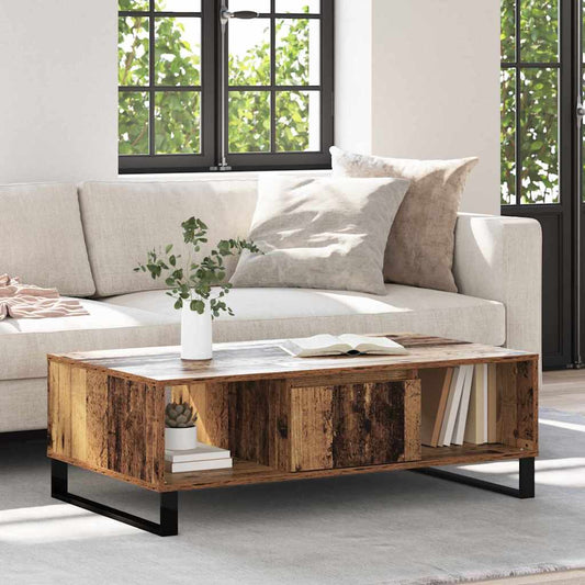 Salontafel Oudhout 104 x 60 x 35 cm Bewerkt hout is nu te koop bij PeponiXL, paradijselijk wonen!