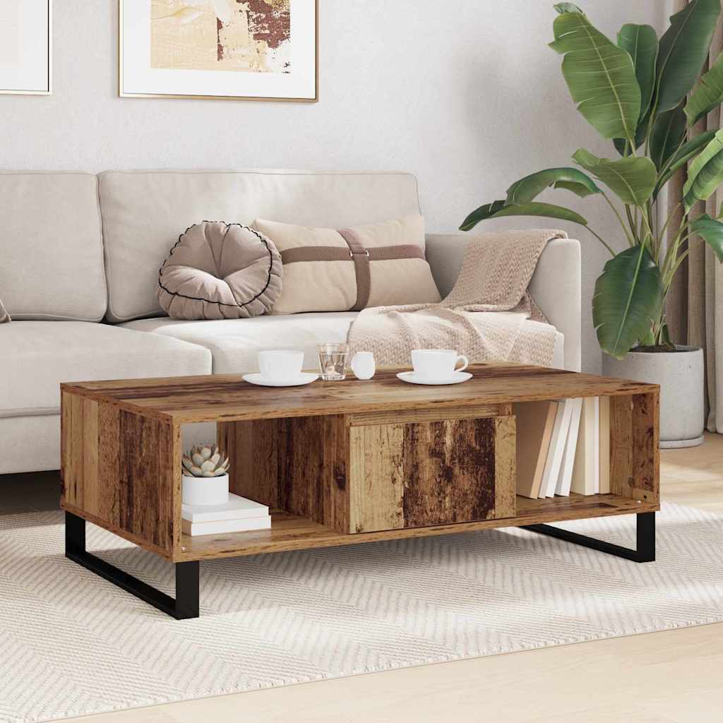 Salontafel Oudhout 104 x 60 x 35 cm Bewerkt hout is nu te koop bij PeponiXL, paradijselijk wonen!