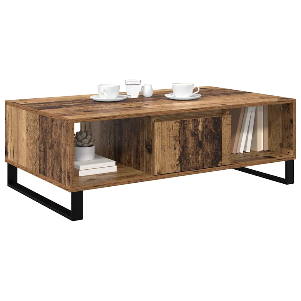 Salontafel Oudhout 104 x 60 x 35 cm Bewerkt hout is nu te koop bij PeponiXL, paradijselijk wonen!
