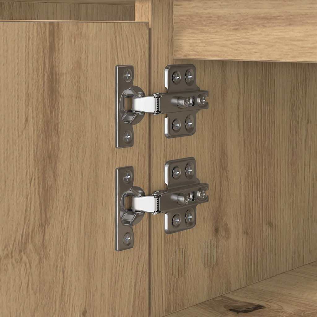 Salontafel Artisan Eiken 104 x 60 x 35 cm Bewerkt hout is nu te koop bij PeponiXL, paradijselijk wonen!