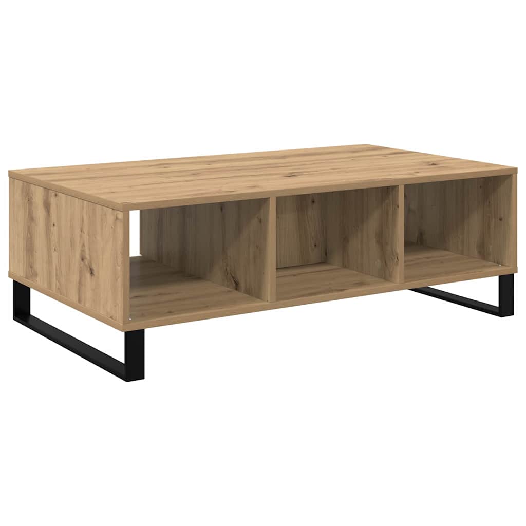 Salontafel Artisan Eiken 104 x 60 x 35 cm Bewerkt hout is nu te koop bij PeponiXL, paradijselijk wonen!