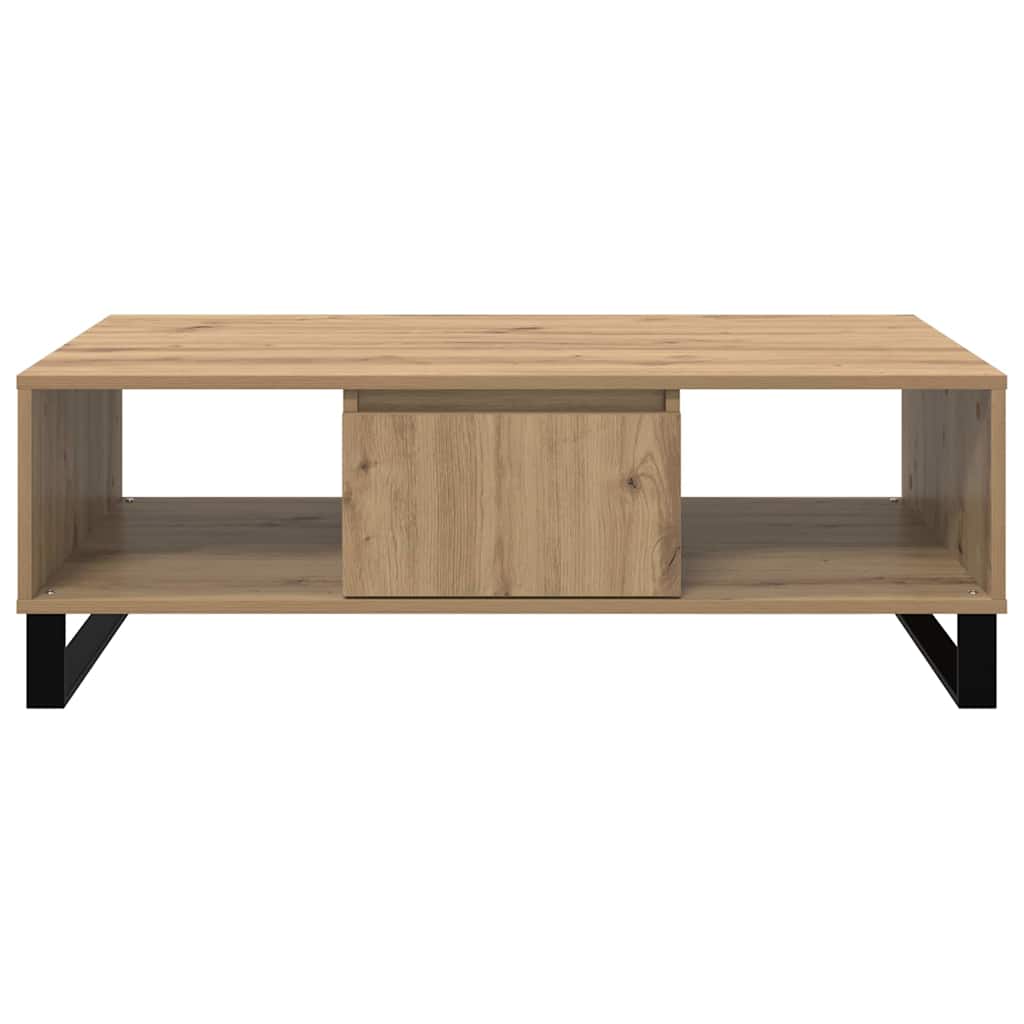 Salontafel Artisan Eiken 104 x 60 x 35 cm Bewerkt hout is nu te koop bij PeponiXL, paradijselijk wonen!