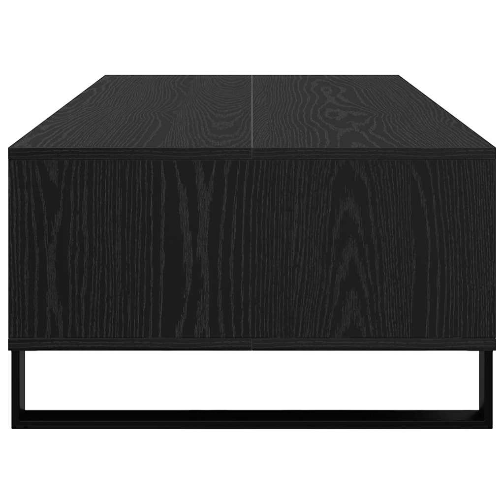 Salontafel Zwart Eiken 104 x 60 x 35 cm Bewerkt hout is nu te koop bij PeponiXL, paradijselijk wonen!