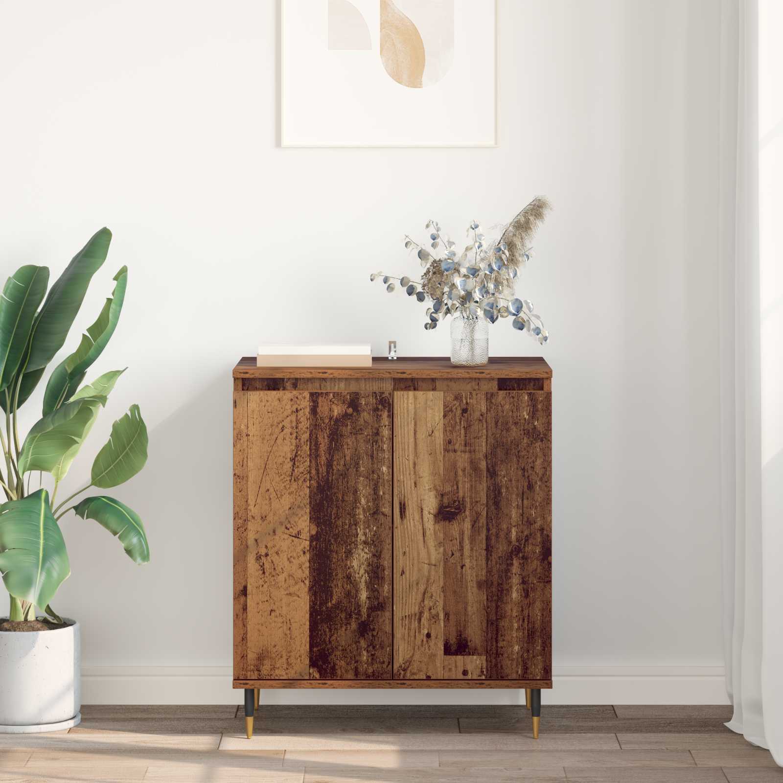 Dressoir Oud Hout 60 x 35 x 70 cm Bewerkt hout is nu te koop bij PeponiXL, paradijselijk wonen!
