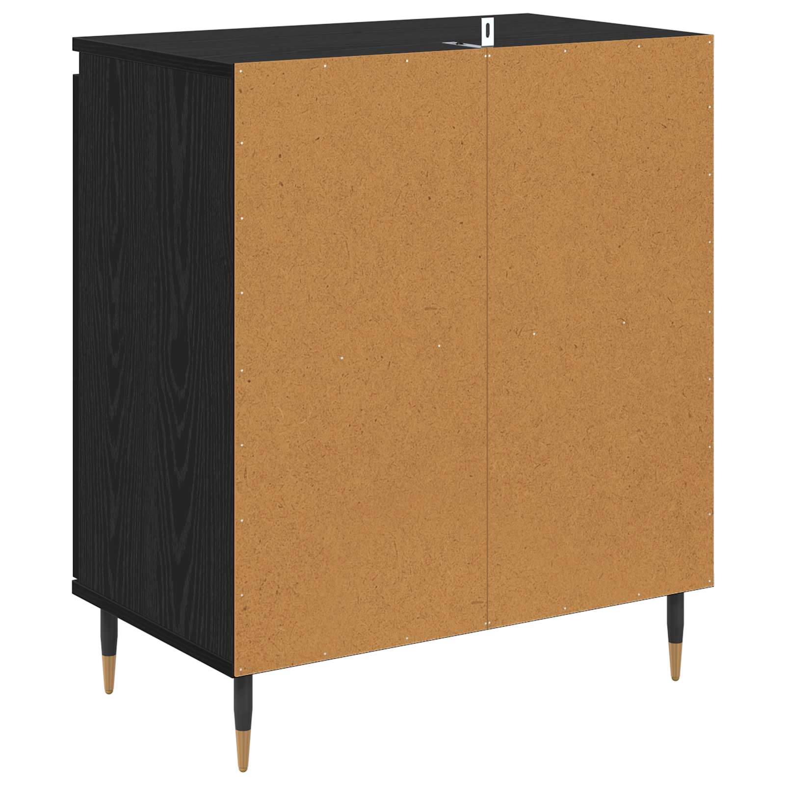Dressoir Zwart Eiken 60 x 35 x 70 cm Bewerkt hout is nu te koop bij PeponiXL, paradijselijk wonen!