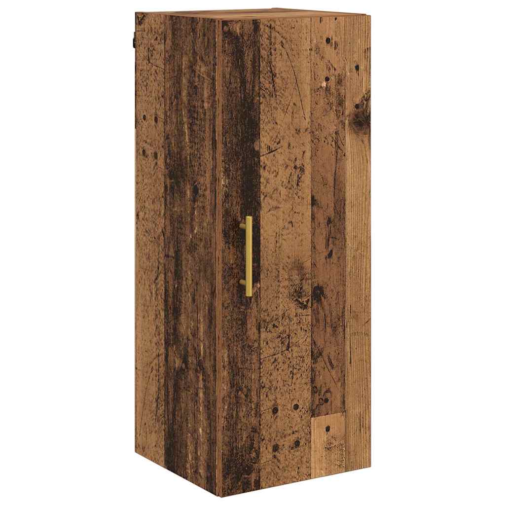 Wandkast Oud Hout 34,5 x 34 x 90 cm Bewerkt hout is nu te koop bij PeponiXL, paradijselijk wonen!