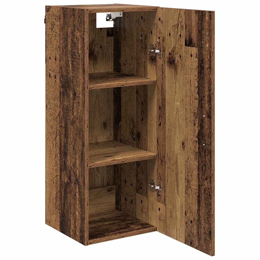 Wandkast Oud Hout 34,5 x 34 x 90 cm Bewerkt hout is nu te koop bij PeponiXL, paradijselijk wonen!