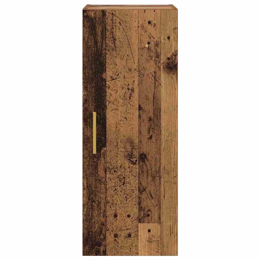 Wandkast Oud Hout 34,5 x 34 x 90 cm Bewerkt hout is nu te koop bij PeponiXL, paradijselijk wonen!