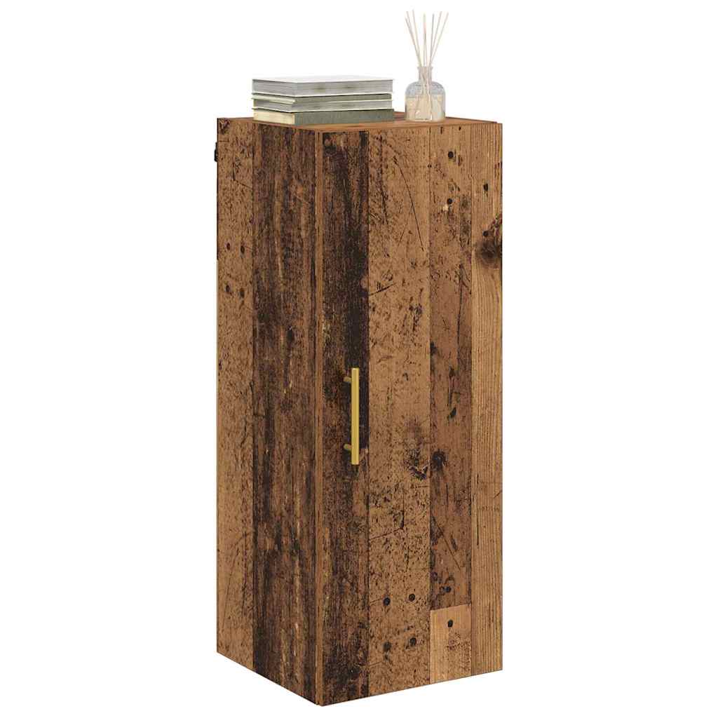 Wandkast Oud Hout 34,5 x 34 x 90 cm Bewerkt hout is nu te koop bij PeponiXL, paradijselijk wonen!