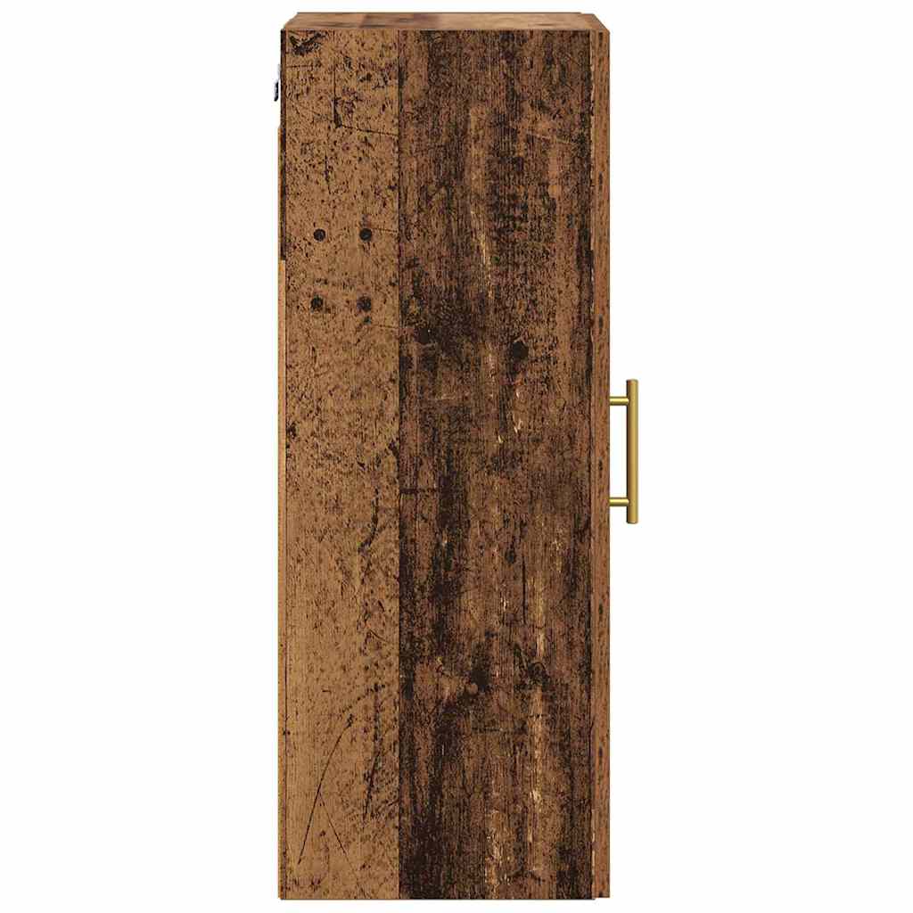 Wandkast Oud Hout 34,5 x 34 x 90 cm Bewerkt hout is nu te koop bij PeponiXL, paradijselijk wonen!