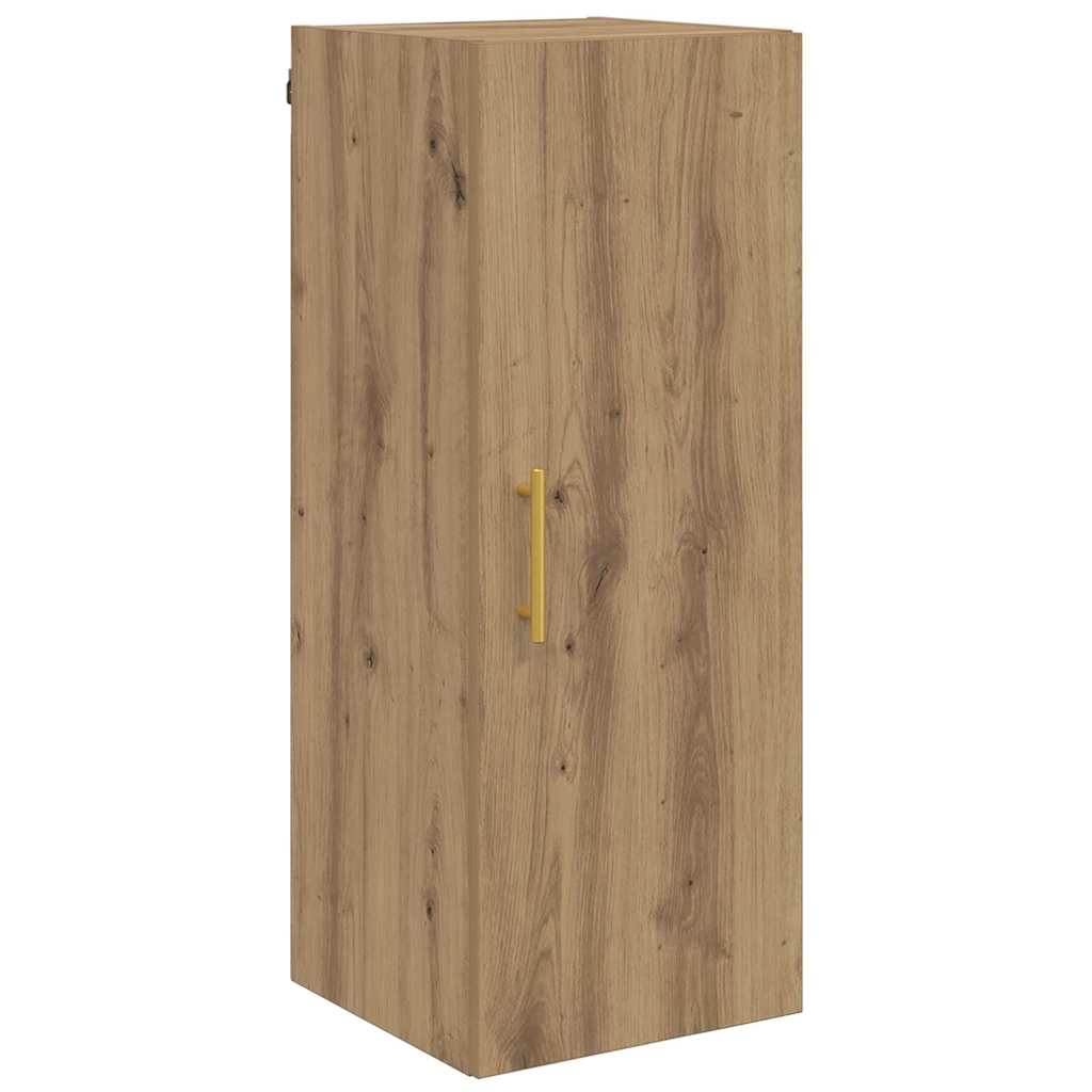 Wandkast Artisan Eiken 34,5 x 34 x 90 cm Bewerkt hout is nu te koop bij PeponiXL, paradijselijk wonen!
