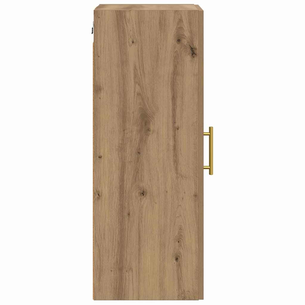 Wandkast Artisan Eiken 34,5 x 34 x 90 cm Bewerkt hout is nu te koop bij PeponiXL, paradijselijk wonen!