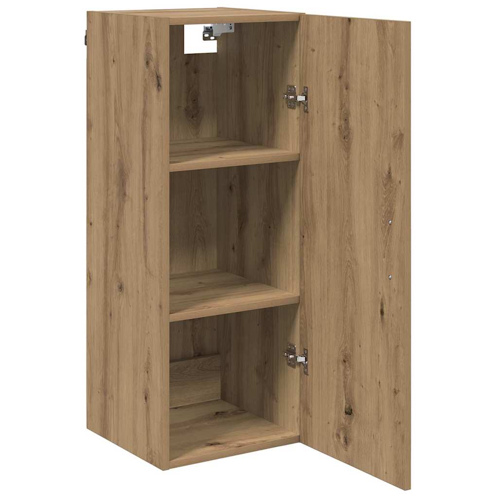 Wandkast Artisan Eiken 34,5 x 34 x 90 cm Bewerkt hout is nu te koop bij PeponiXL, paradijselijk wonen!