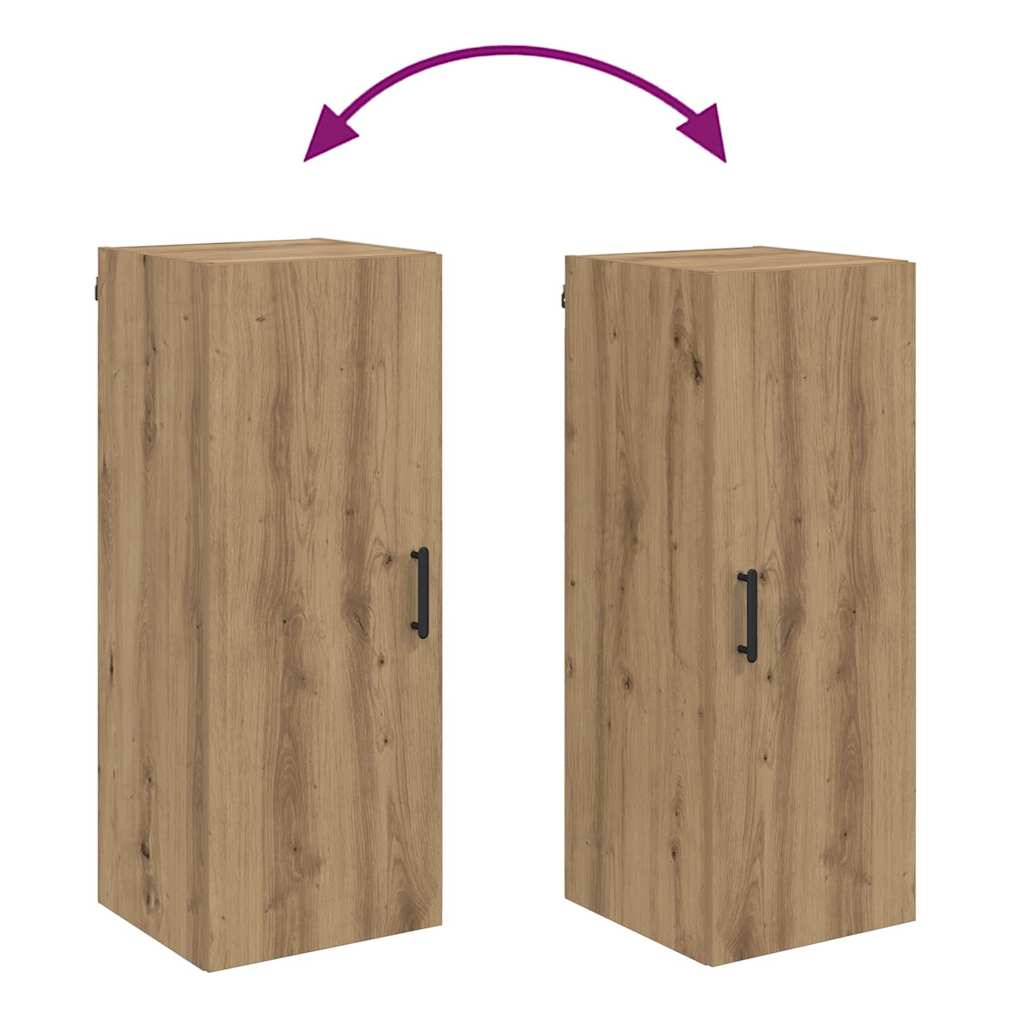 Wandkast Artisan Eiken 34,5 x 34 x 90 cm Bewerkt hout is nu te koop bij PeponiXL, paradijselijk wonen!