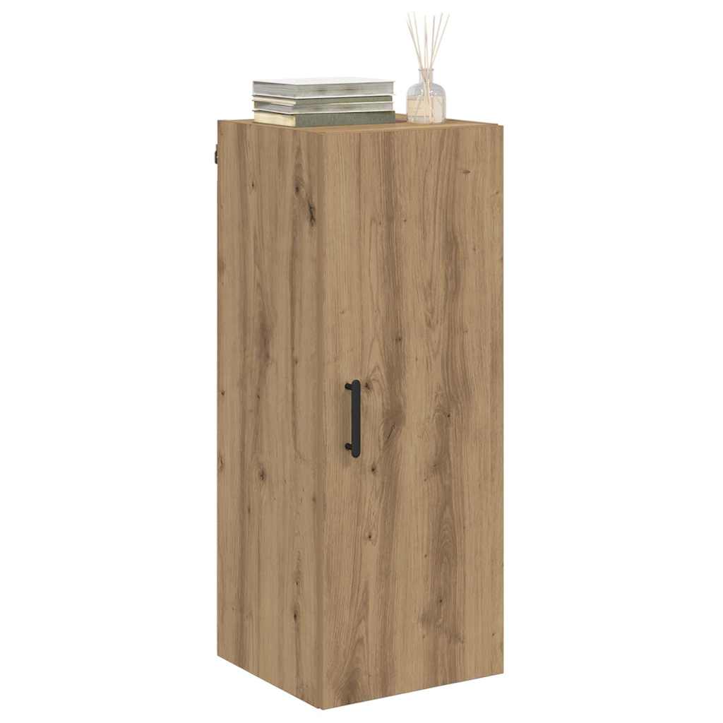 Wandkast Artisan Eiken 34,5 x 34 x 90 cm Bewerkt hout is nu te koop bij PeponiXL, paradijselijk wonen!