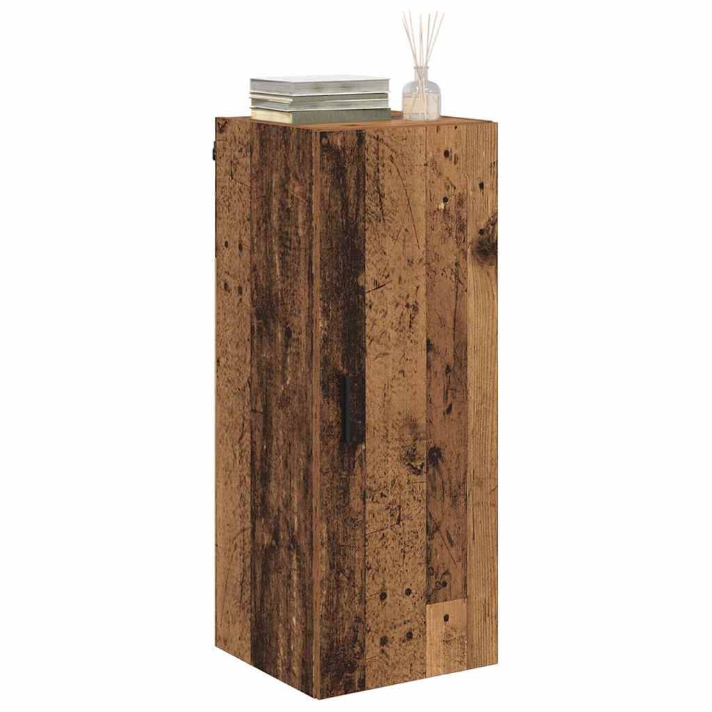 Wandkast Oud Hout 34,5 x 34 x 90 cm Bewerkt hout is nu te koop bij PeponiXL, paradijselijk wonen!