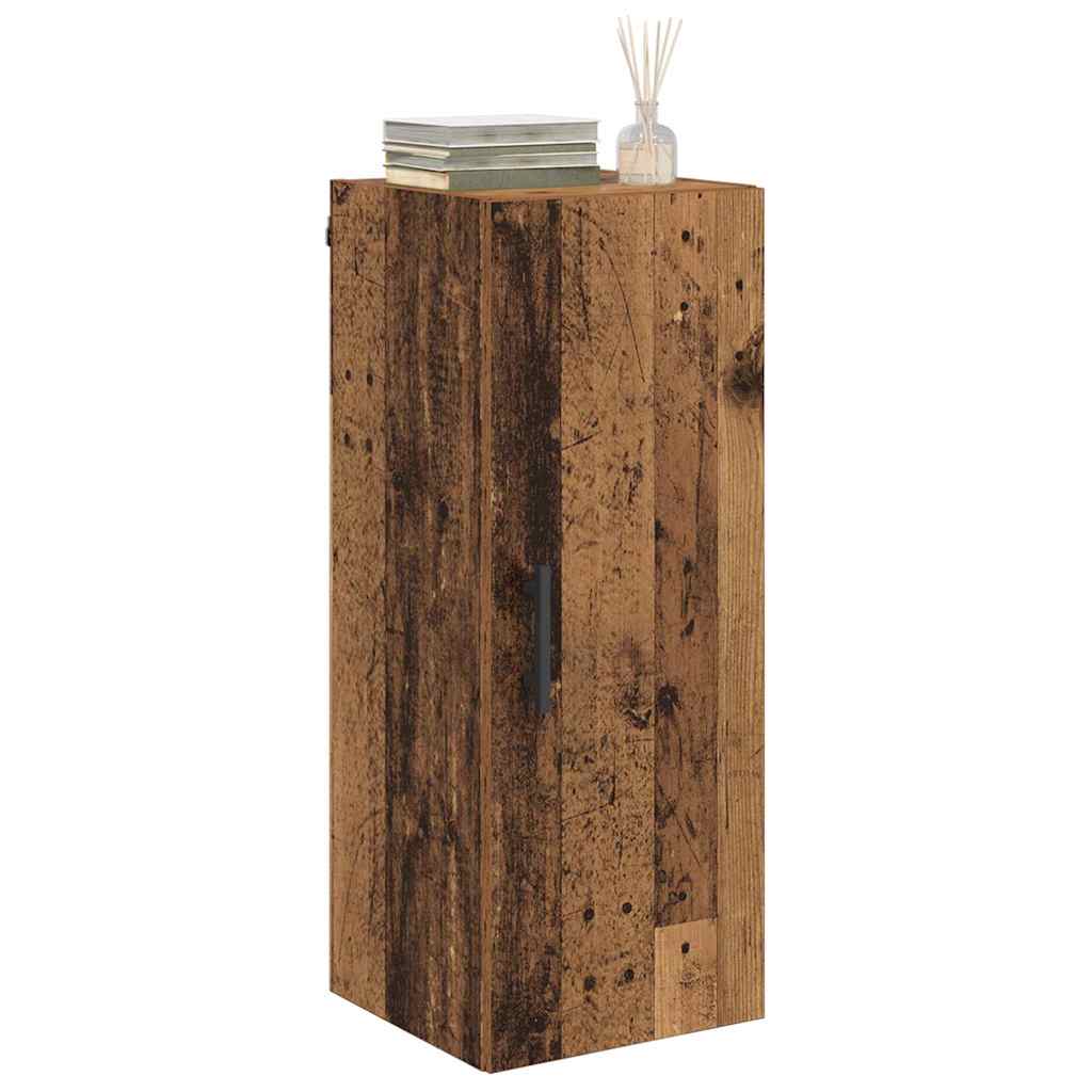 Wandkast Oud Hout 34,5 x 34 x 90 cm Bewerkt hout is nu te koop bij PeponiXL, paradijselijk wonen!