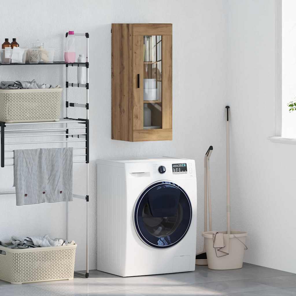 Wandkast Artisan Eiken 34,5 x 34 x 90 cm is nu te koop bij PeponiXL, paradijselijk wonen!