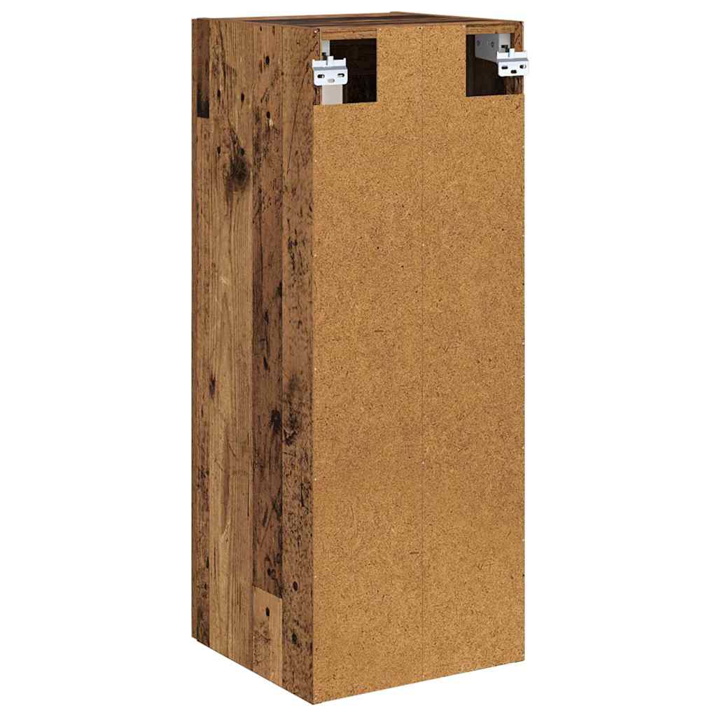 Wandkast Oud Hout 34,5 x 34 x 90 cm Geengineerd Hout en Glas is nu te koop bij PeponiXL, paradijselijk wonen!