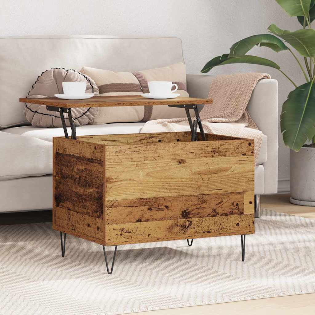 Salontafel Oud Hout 60 x 44,5 x 45 cm Bewerkt hout is nu te koop bij PeponiXL, paradijselijk wonen!