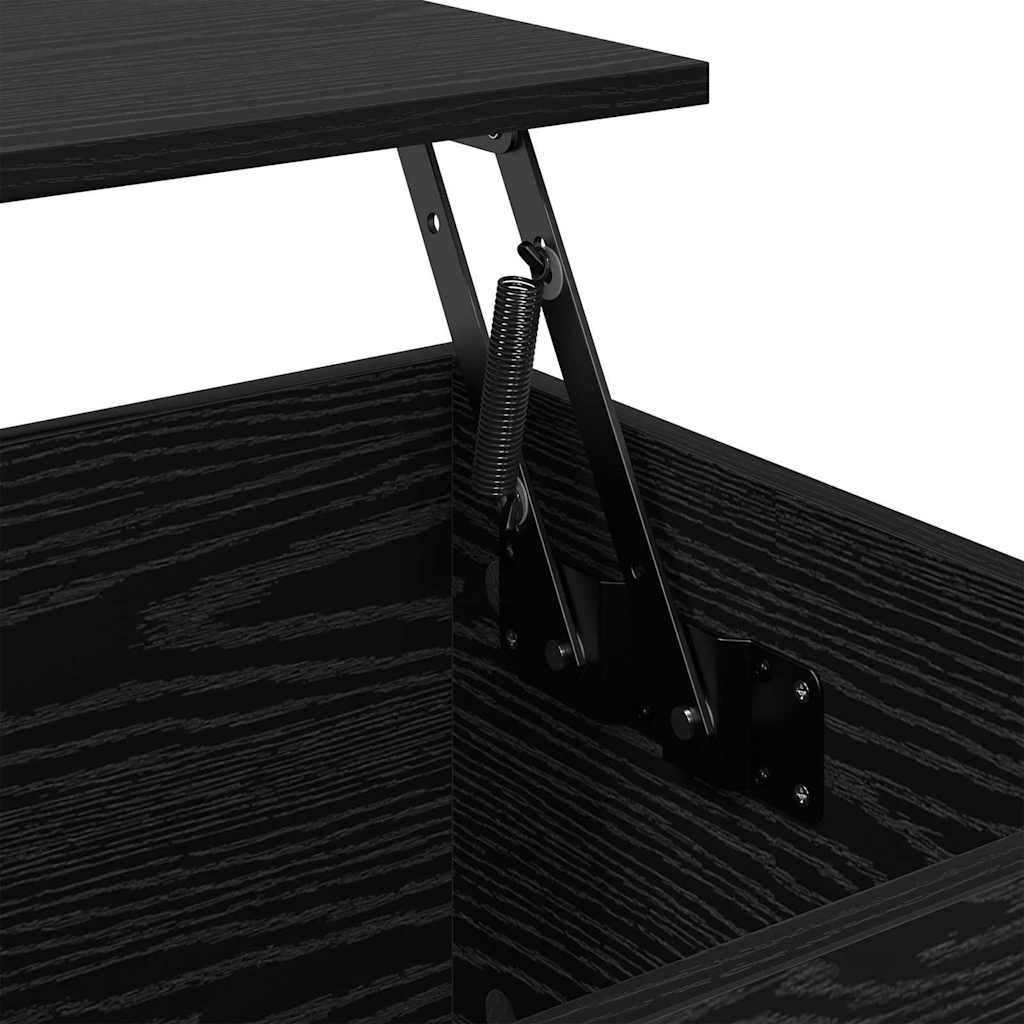 Salontafel Zwart Eiken 60 x 44,5 x 45 cm Bewerkt hout is nu te koop bij PeponiXL, paradijselijk wonen!
