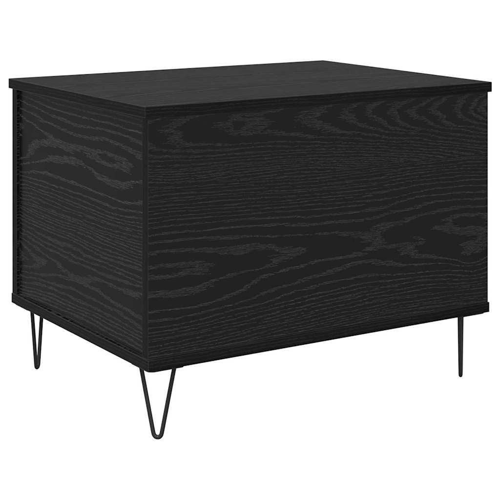 Salontafel Zwart Eiken 60 x 44,5 x 45 cm Bewerkt hout is nu te koop bij PeponiXL, paradijselijk wonen!