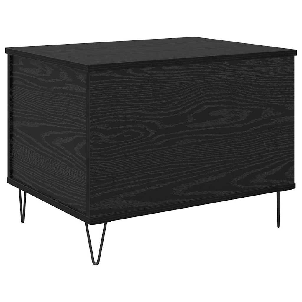 Salontafel Zwart Eiken 60 x 44,5 x 45 cm Bewerkt hout is nu te koop bij PeponiXL, paradijselijk wonen!