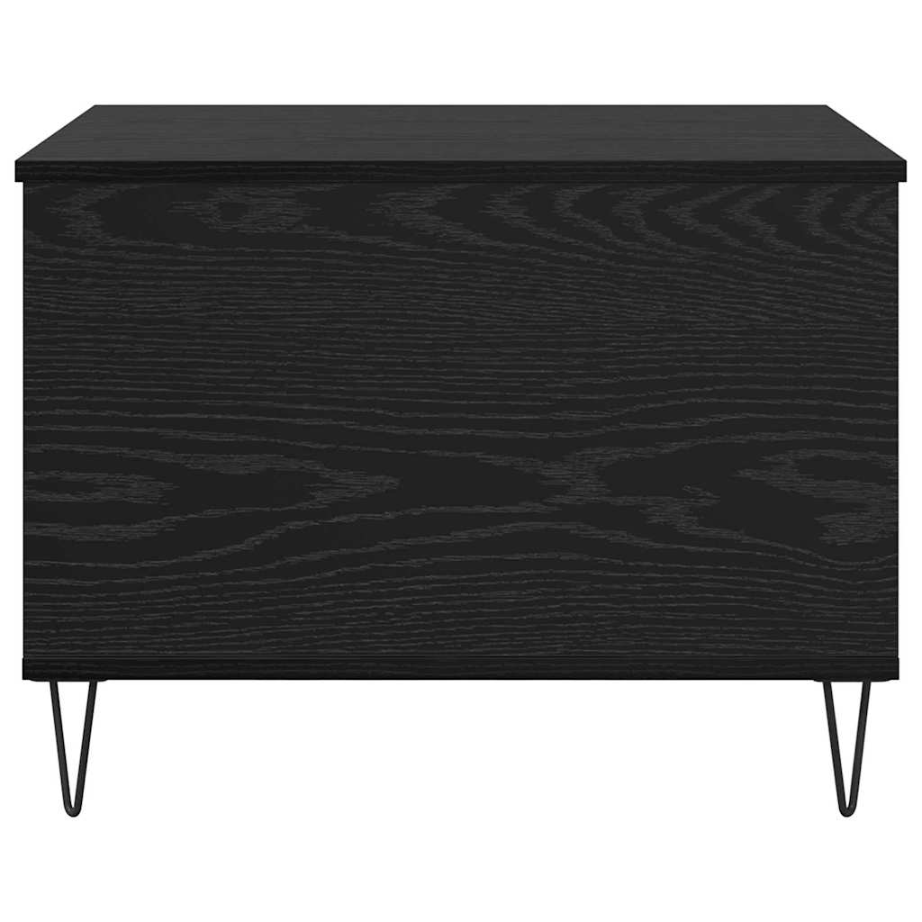 Salontafel Zwart Eiken 60 x 44,5 x 45 cm Bewerkt hout is nu te koop bij PeponiXL, paradijselijk wonen!