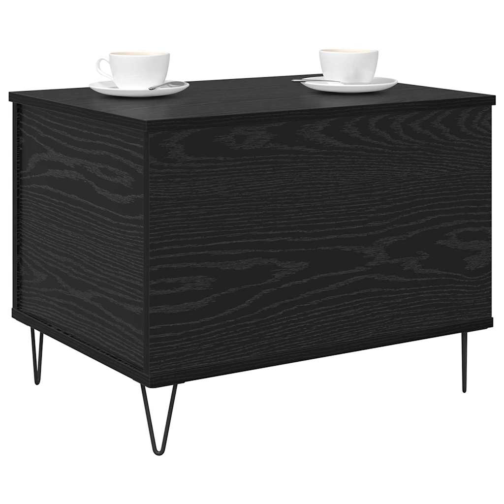 Salontafel Zwart Eiken 60 x 44,5 x 45 cm Bewerkt hout is nu te koop bij PeponiXL, paradijselijk wonen!