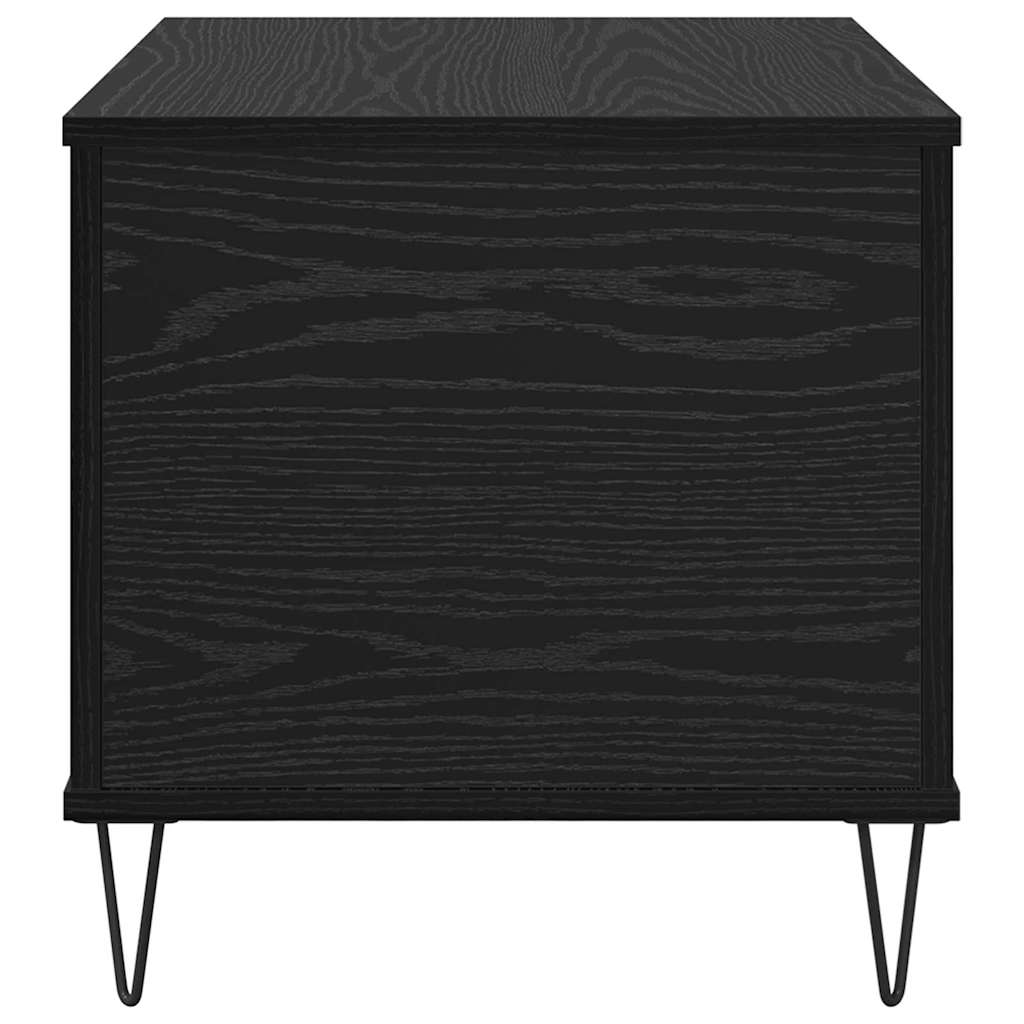Salontafel Zwart Eiken 60 x 44,5 x 45 cm Bewerkt hout is nu te koop bij PeponiXL, paradijselijk wonen!