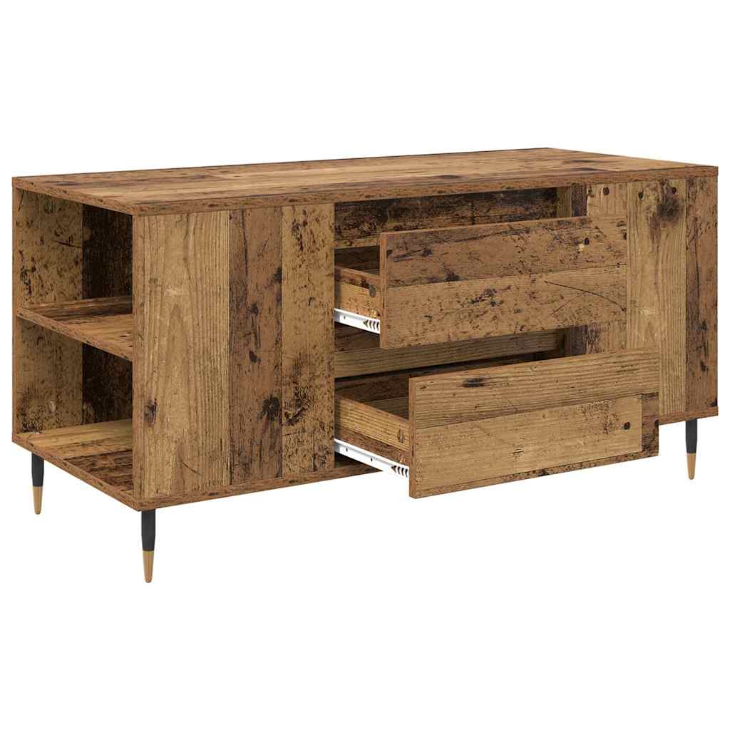 Salontafel met lade Oud Hout 102 x 44,5 x 50 cm Bewerkt hout is nu te koop bij PeponiXL, paradijselijk wonen!