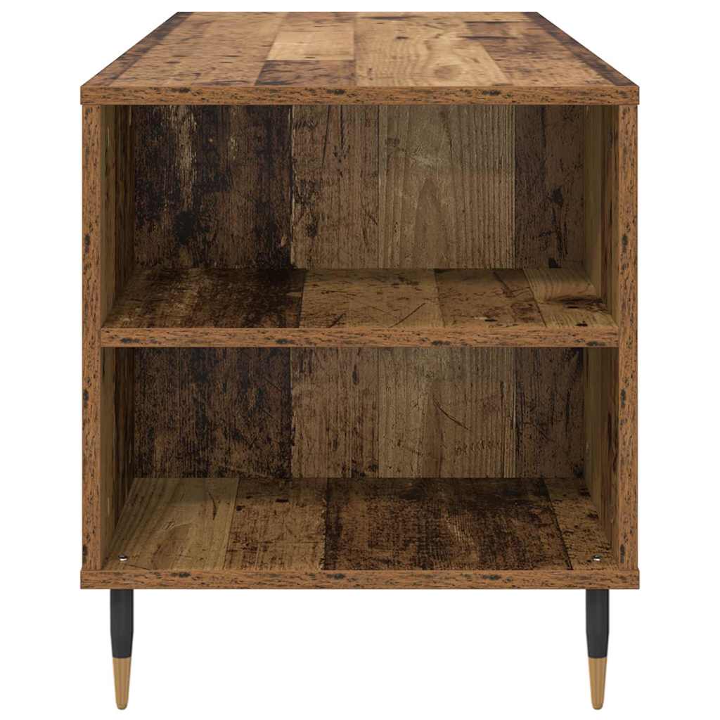 Salontafel met lade Oud Hout 102 x 44,5 x 50 cm Bewerkt hout is nu te koop bij PeponiXL, paradijselijk wonen!
