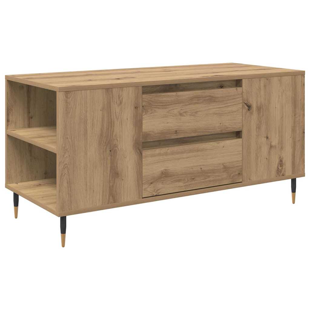 Salontafel Artisan Eiken 102 x 44,5 x 50 cm Bewerkt hout is nu te koop bij PeponiXL, paradijselijk wonen!