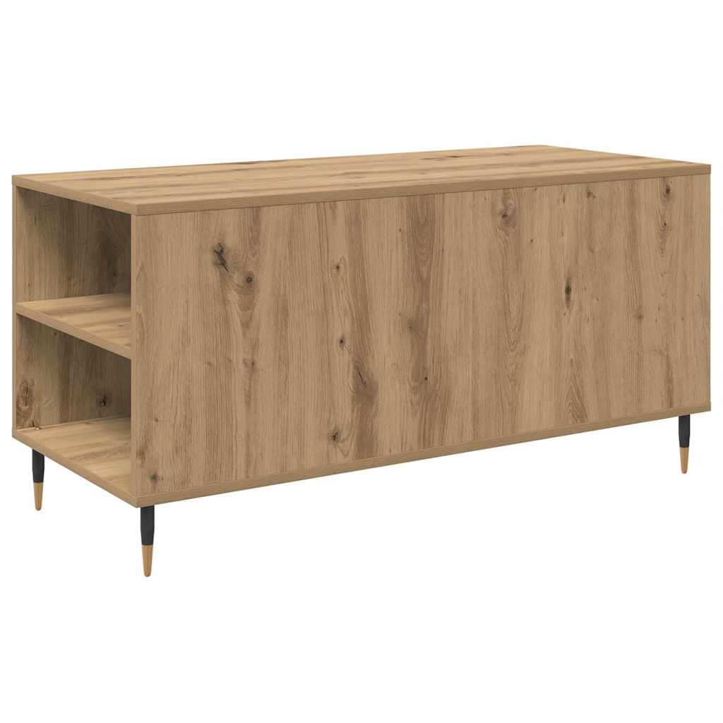 Salontafel Artisan Eiken 102 x 44,5 x 50 cm Bewerkt hout is nu te koop bij PeponiXL, paradijselijk wonen!